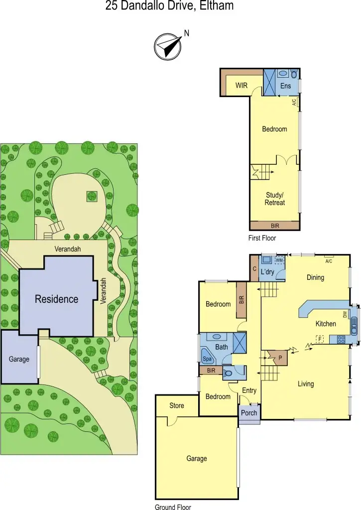 Floorplan of Homely house listing, 25 Dandallo Drive, Eltham VIC 3095