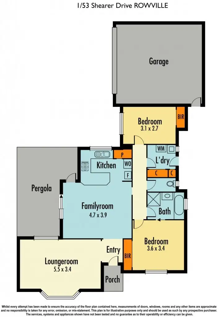 Floorplan of Homely house listing, 1/53 Shearer Drive, Rowville VIC 3178