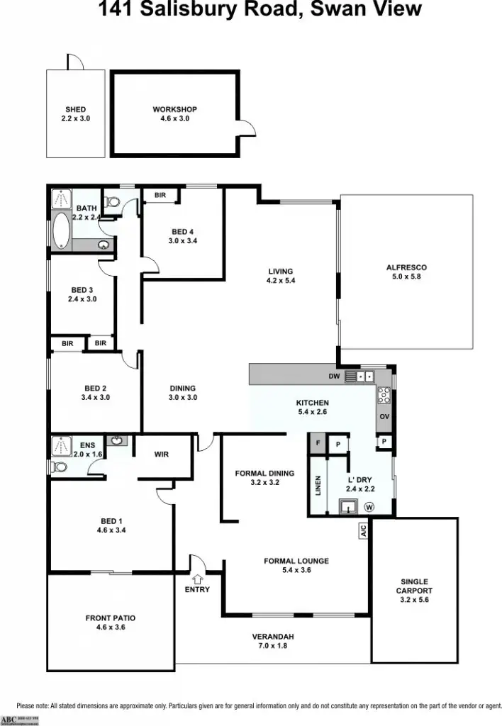 Floorplan of Homely house listing, 141 Salisbury Road, Swan View WA 6056
