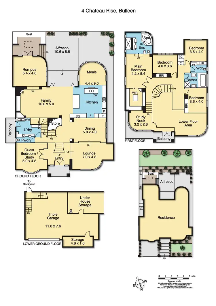 Floorplan of Homely house listing, 4 Chateau Rise, Bulleen VIC 3105