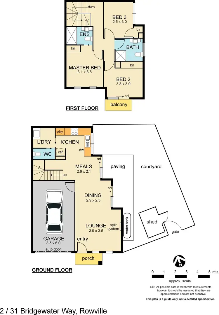 Floorplan of Homely townhouse listing, 1B St John Place, Rowville VIC 3178
