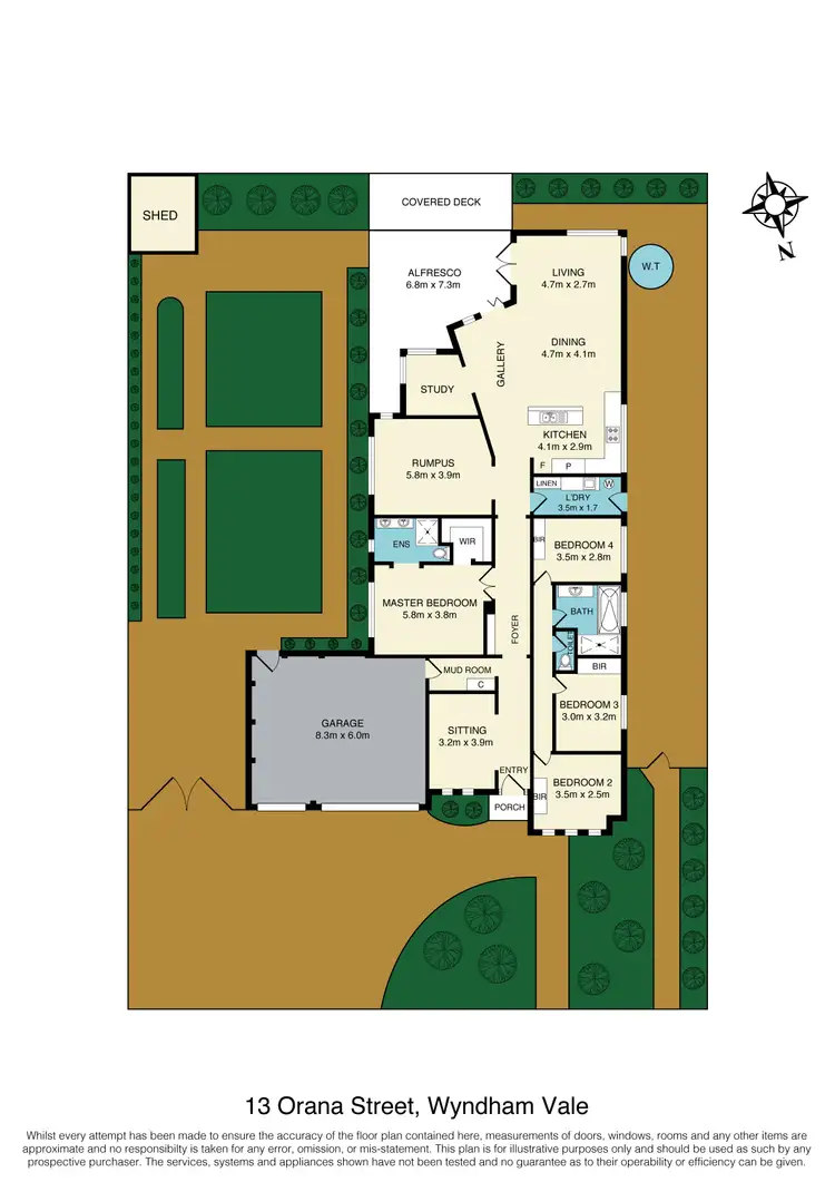 Floorplan of Homely house listing, 13 Orana Street, Wyndham Vale VIC 3024