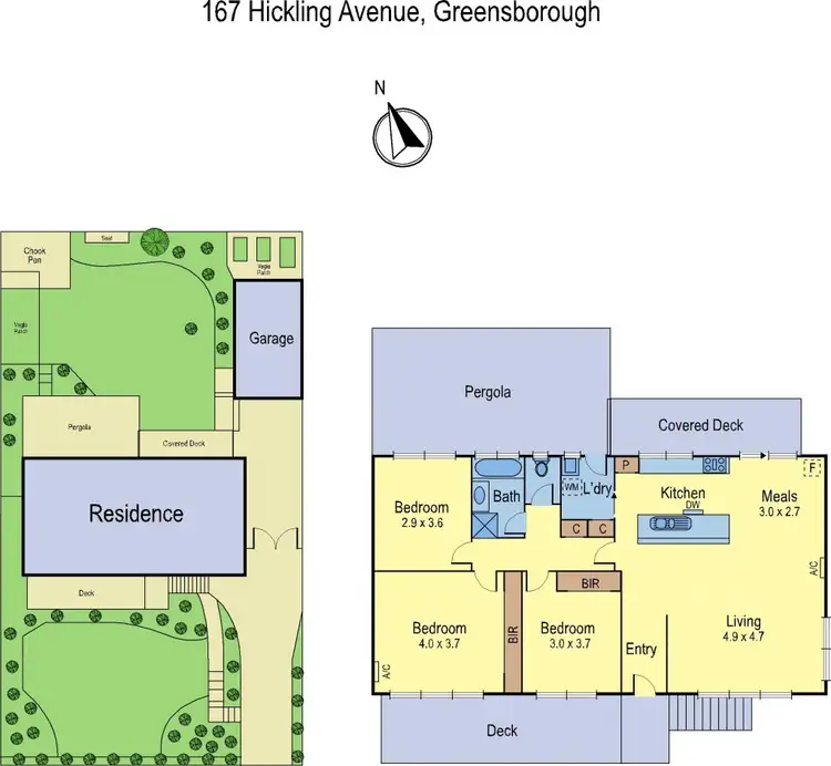 Floorplan of Homely house listing, 167 Hickling Avenue, Greensborough VIC 3088