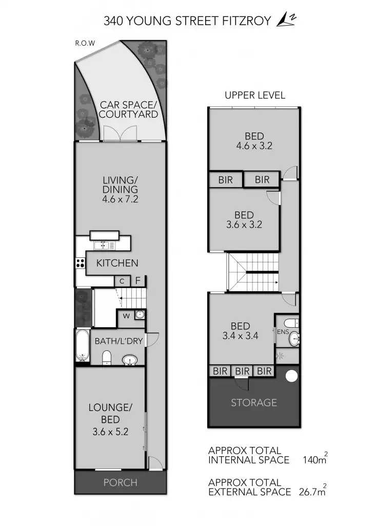Floorplan of Homely house listing, 340 Young Street, Fitzroy VIC 3065