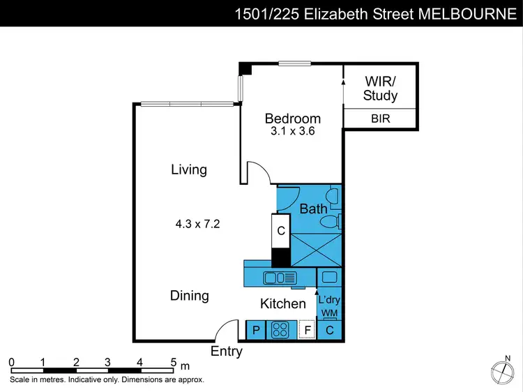 Floorplan of Homely apartment listing, 1501/225 Elizabeth Street, Melbourne VIC 3000