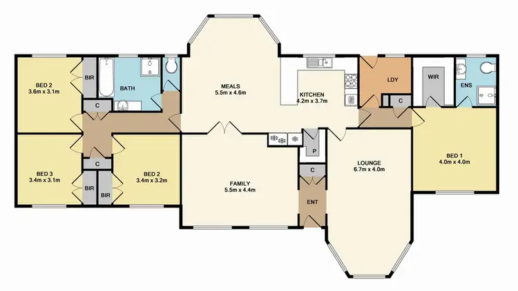 Floorplan of Homely house listing, 2 Ballantine Court, Kilmore VIC 3764