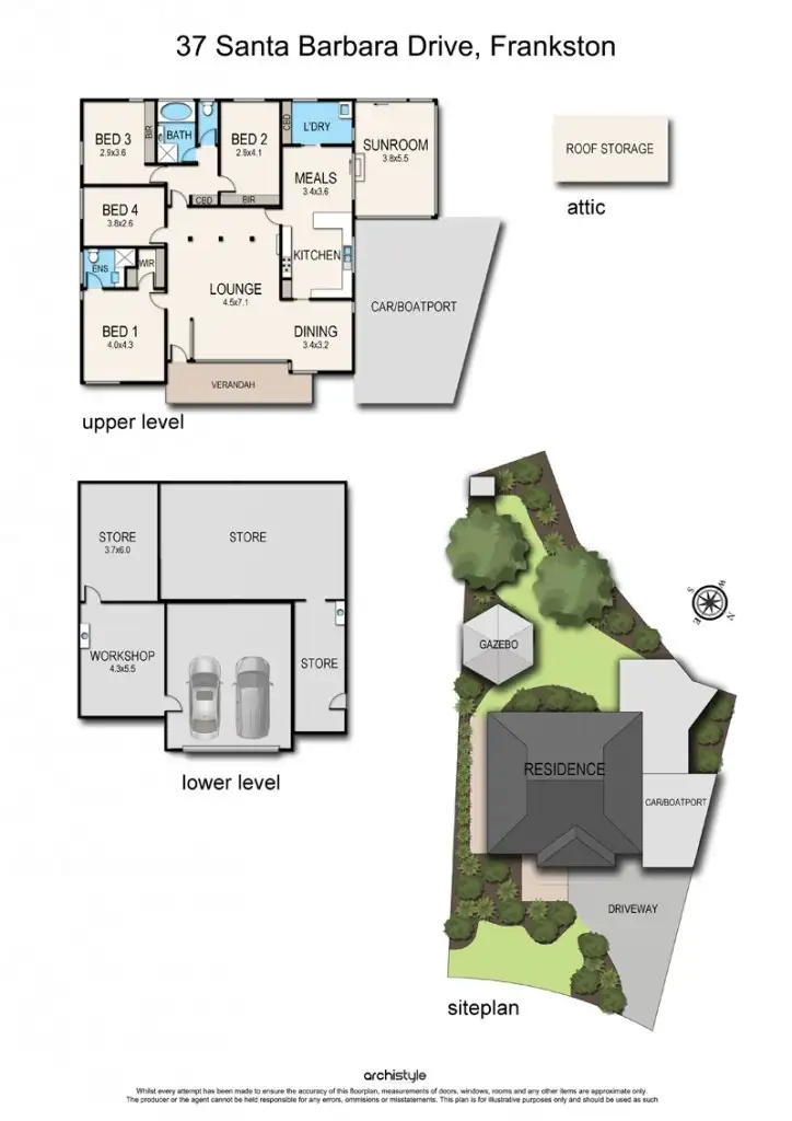 Floorplan of Homely house listing, 37 Santa Barbara Drive, Frankston VIC 3199