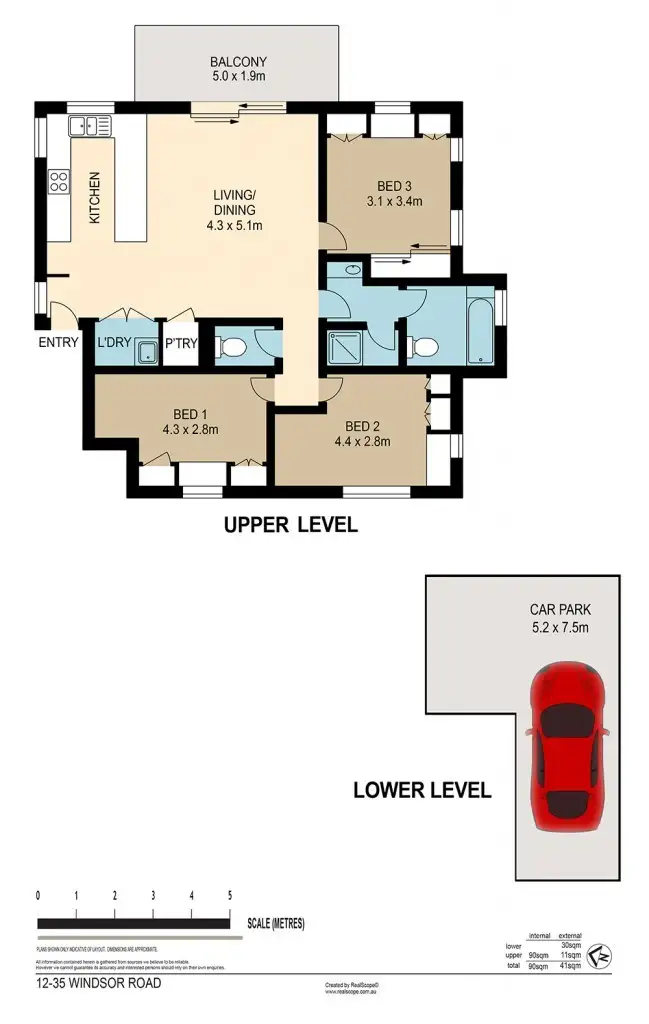 Floorplan of Homely apartment listing, 12/35 Windsor Rd, Red Hill QLD 4059