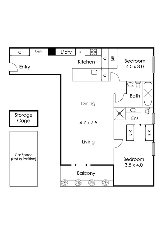 Floorplan of Homely apartment listing, 218/6 Lord Street, Richmond VIC 3121