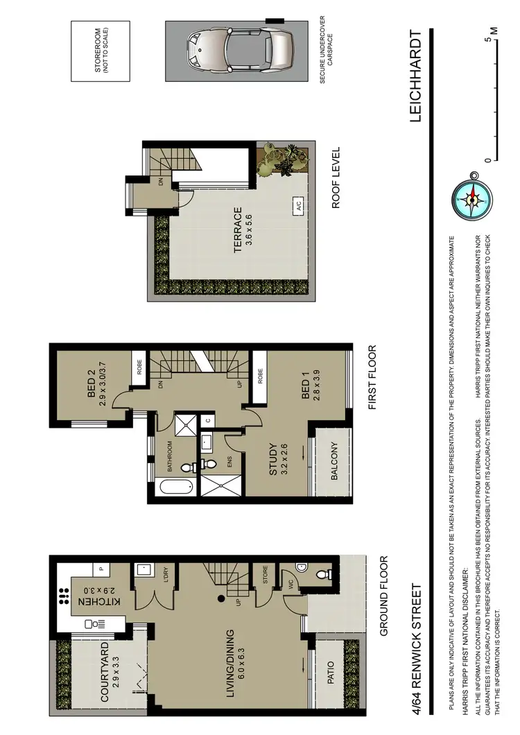 Floorplan of Homely townhouse listing, 4/64 Renwick Street, Leichhardt NSW 2040
