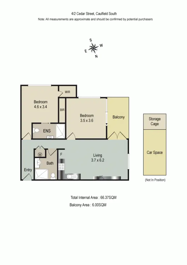 Floorplan of Homely apartment listing, 4/2 Cedar Street, Caulfield South VIC 3162