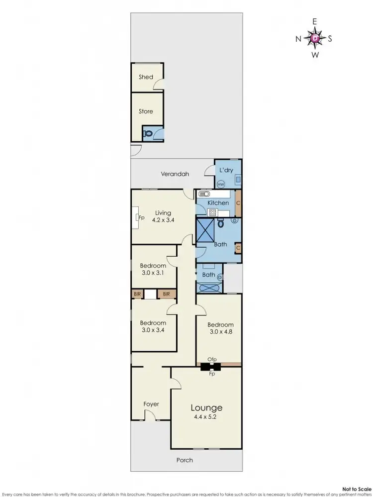 Floorplan of Homely house listing, 34 Berry Street, Clifton Hill VIC 3068