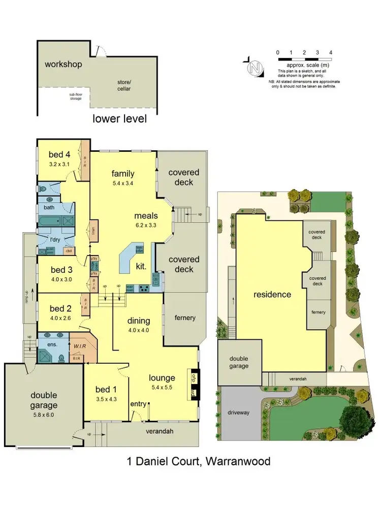 Floorplan of Homely house listing, 1 Daniel Court, Warranwood VIC 3134
