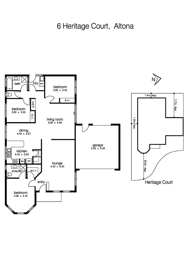 Floorplan of Homely house listing, 6 Heritage Court, Altona VIC 3018