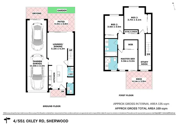 Floorplan of Homely townhouse listing, 4/551 Oxley Road, Sherwood QLD 4075