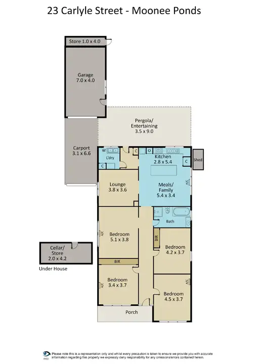 Floorplan of Homely house listing, 23 Carlyle Street, Moonee Ponds VIC 3039