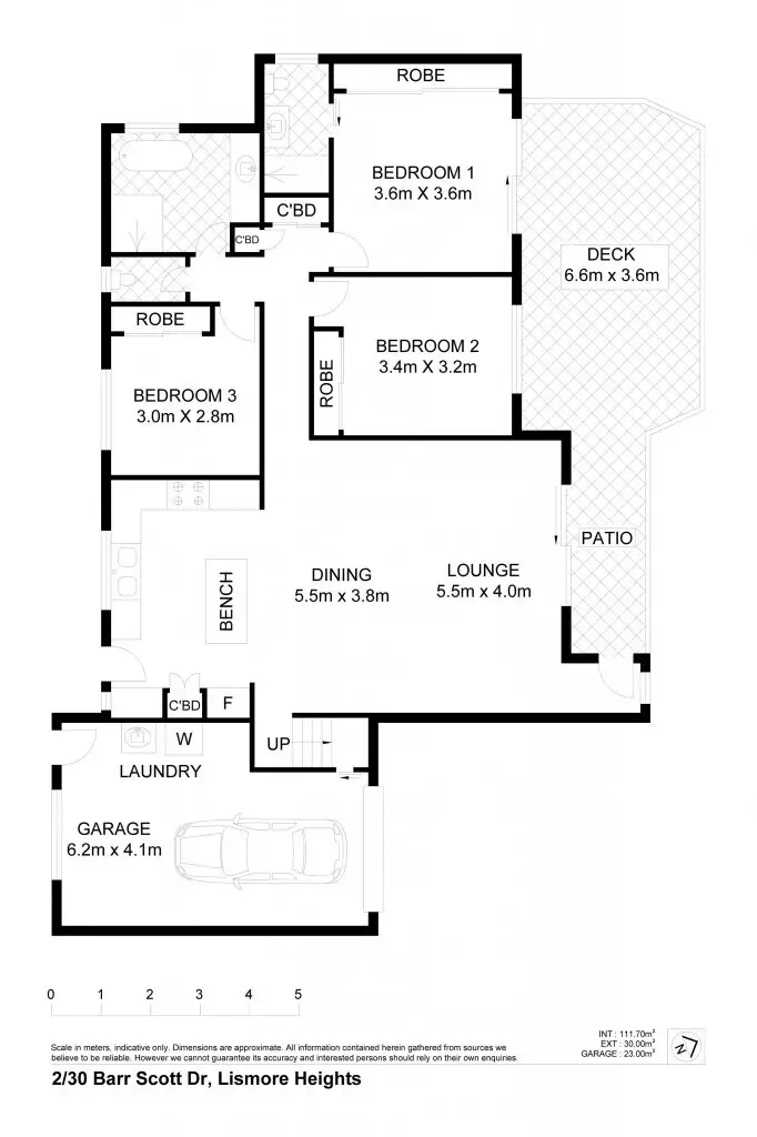 Floorplan of Homely unit listing, 2/30 Barr Scott Drive (off Gallagher Dr), Lismore Heights NSW 2480