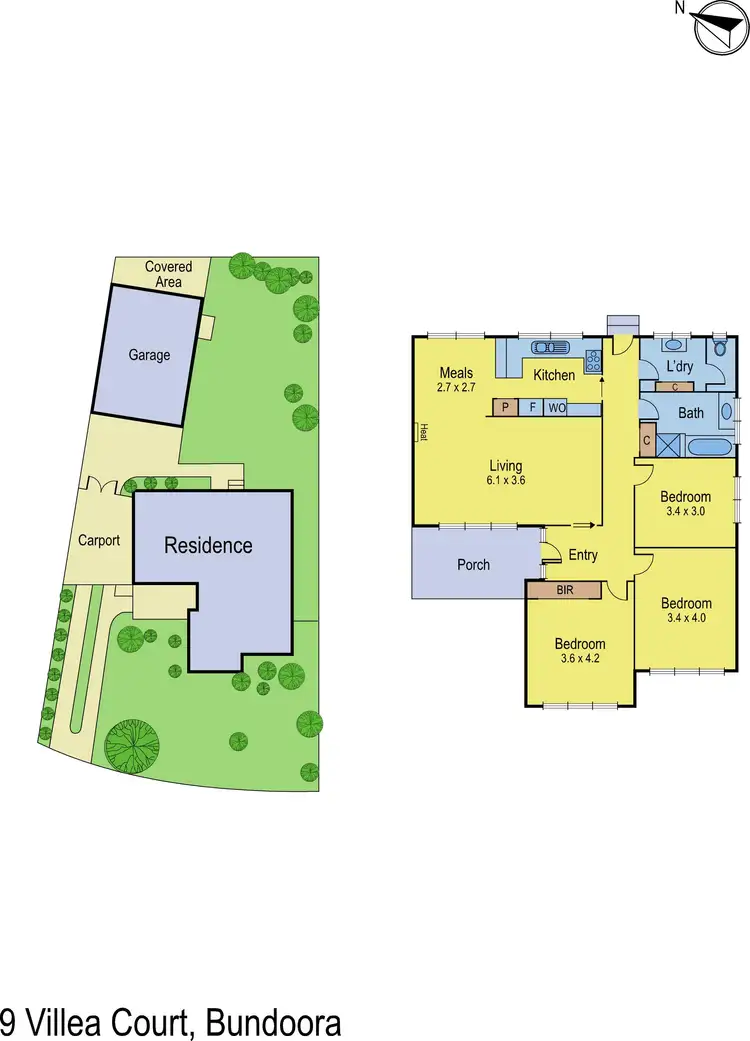 Floorplan of Homely house listing, 9 Villea Court, Bundoora VIC 3083