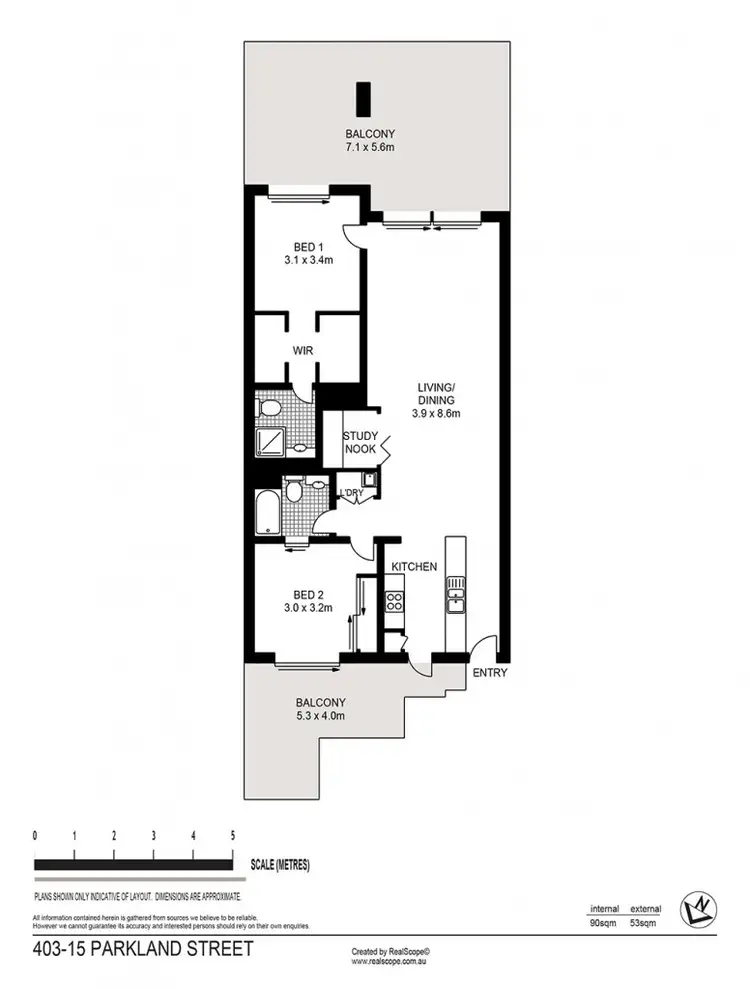 Floorplan of Homely apartment listing, 403/15 PARKLAND STREET, Nundah QLD 4012