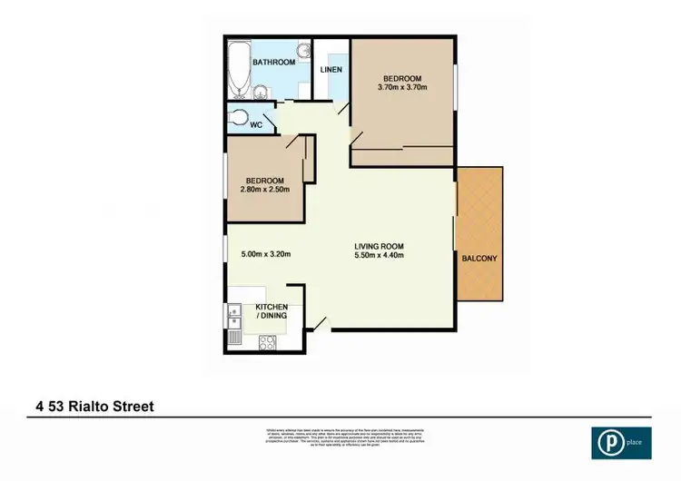 Floorplan of Homely unit listing, 4/53 Rialto Street, Coorparoo QLD 4151