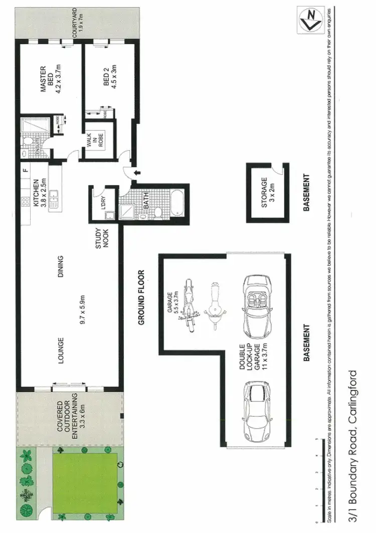 Floorplan of Homely unit listing, 3/1-3 Boundary Road, Carlingford NSW 2118