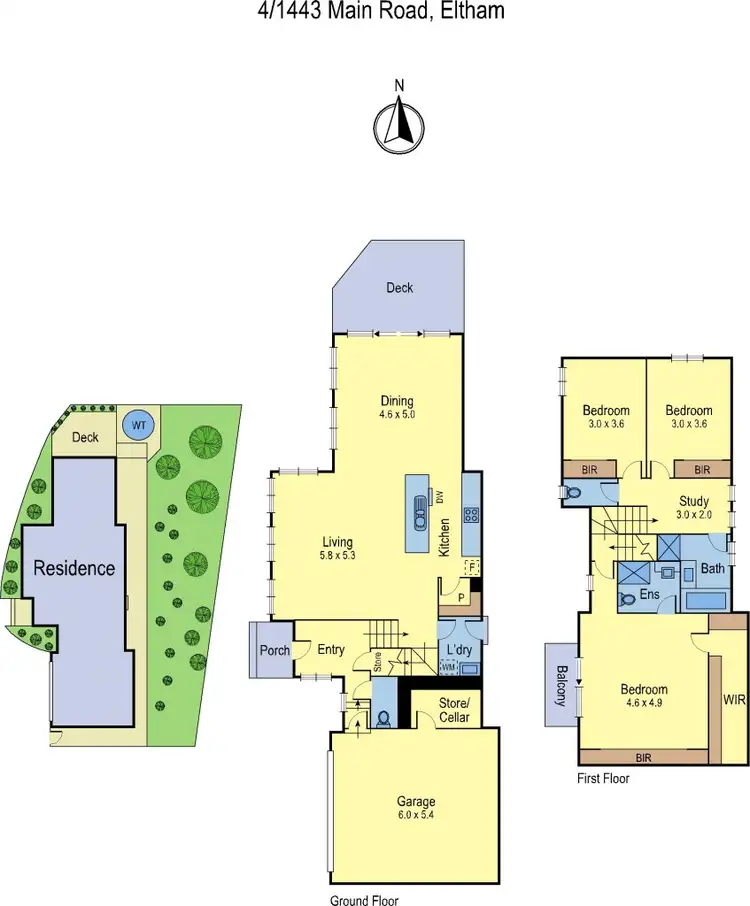 Floorplan of Homely townhouse listing, 4/1443 Main Road, Eltham VIC 3095