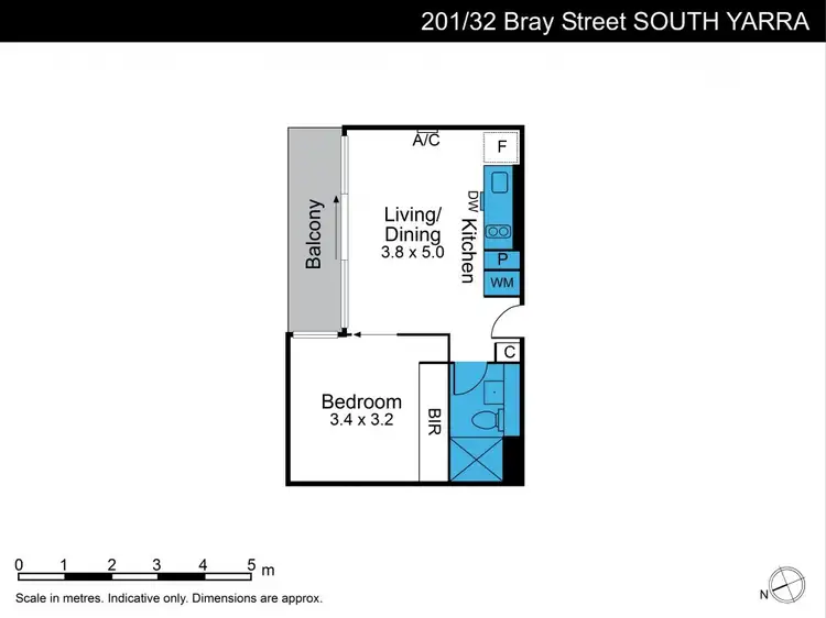 Floorplan of Homely apartment listing, 201/32 Bray Street, South Yarra VIC 3141
