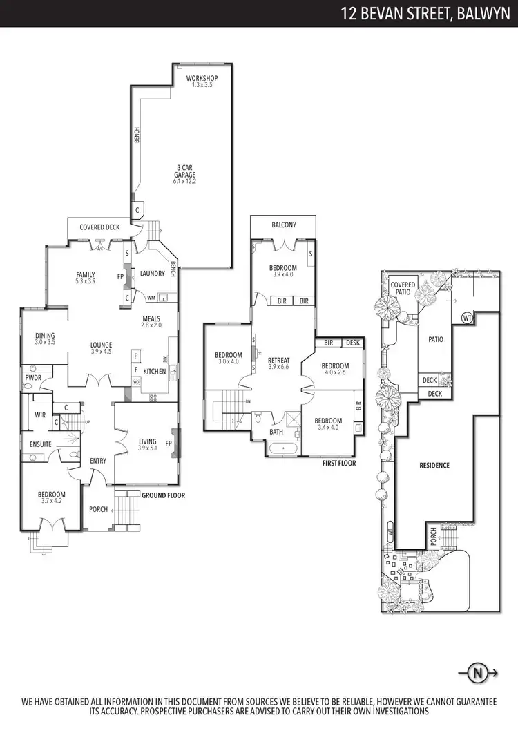 Floorplan of Homely house listing, 12 Bevan Street, Balwyn VIC 3103