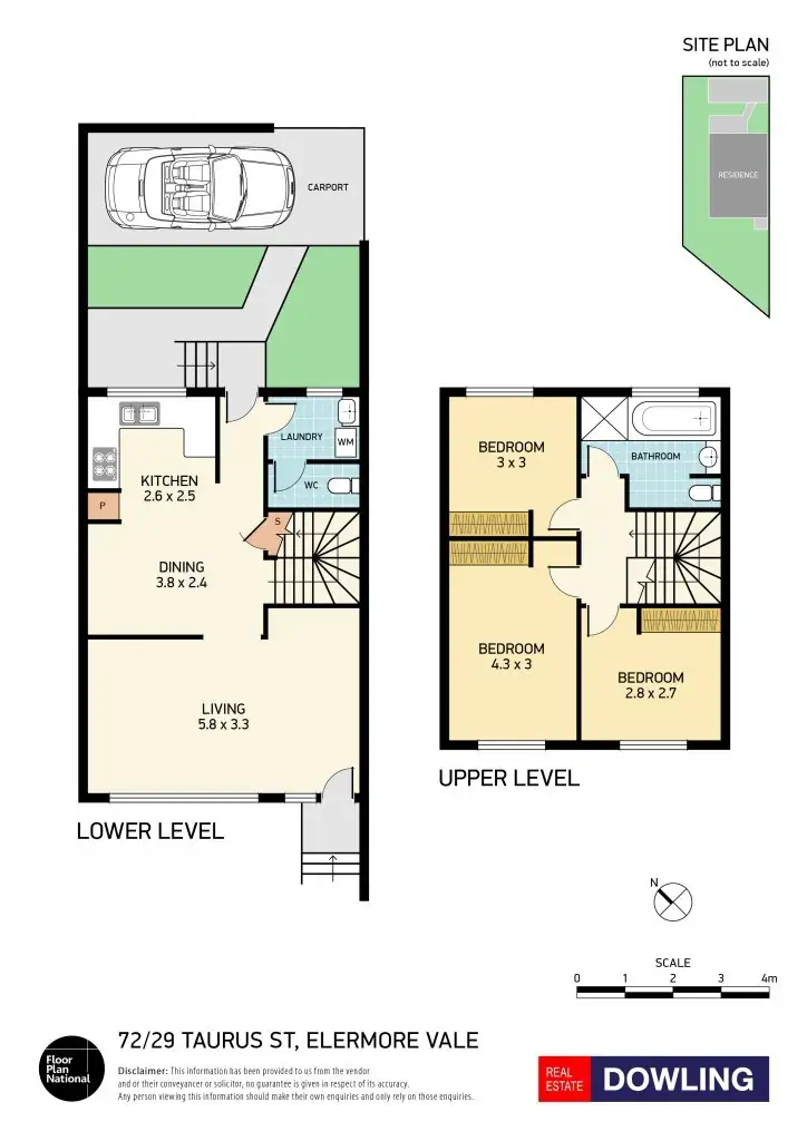 Floorplan of Homely townhouse listing, 72/29 Taurus Street, Elermore Vale NSW 2287