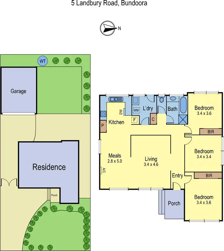Floorplan of Homely house listing, 5 Landbury Road, Bundoora VIC 3083