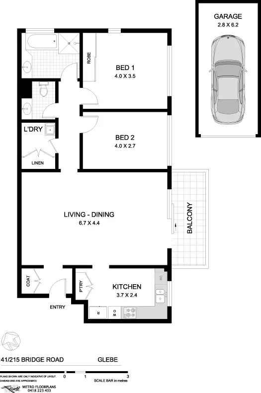 Floorplan of Homely apartment listing, 41/215 Bridge Road, Glebe NSW 2037