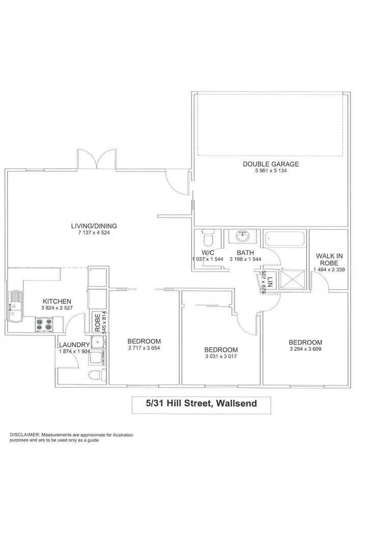 Floorplan of Homely villa listing, 5/31 Hill Street, Wallsend NSW 2287