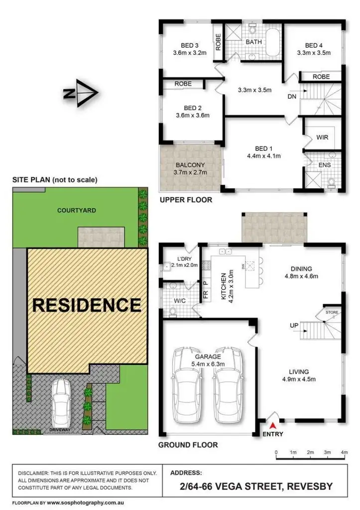 Floorplan of Homely townhouse listing, 2/64-66 Vega Street, Revesby NSW 2212