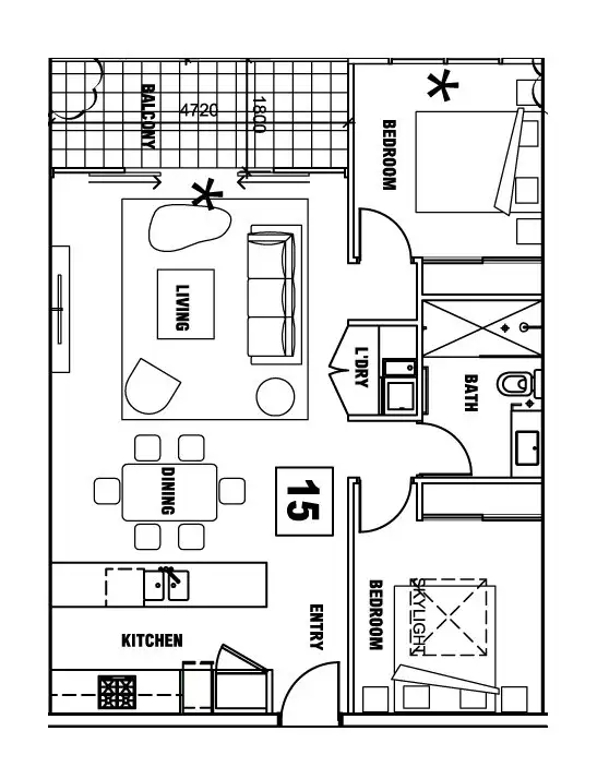 Floorplan of Homely apartment listing, 206/135 Lower Dandenong Road, Mentone VIC 3194
