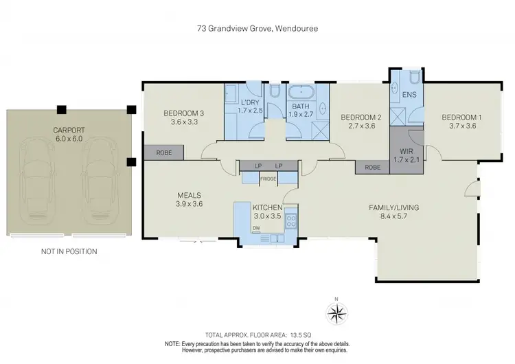 Floorplan of Homely house listing, 73 Grandview Grove, Wendouree VIC 3355