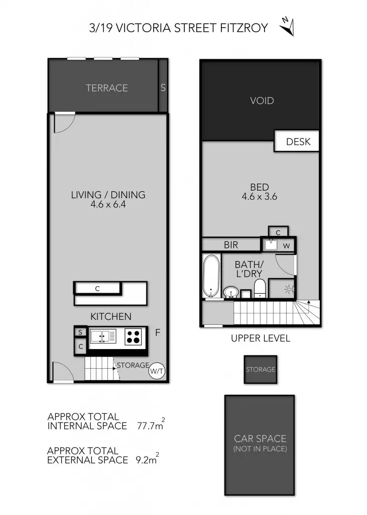 Floorplan of Homely apartment listing, 3/19 Victoria Street, Fitzroy VIC 3065