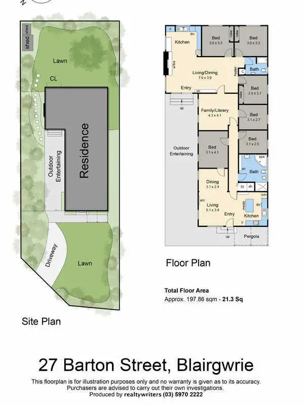 Floorplan of Homely house listing, 27 Barton Street, Blairgowrie VIC 3942