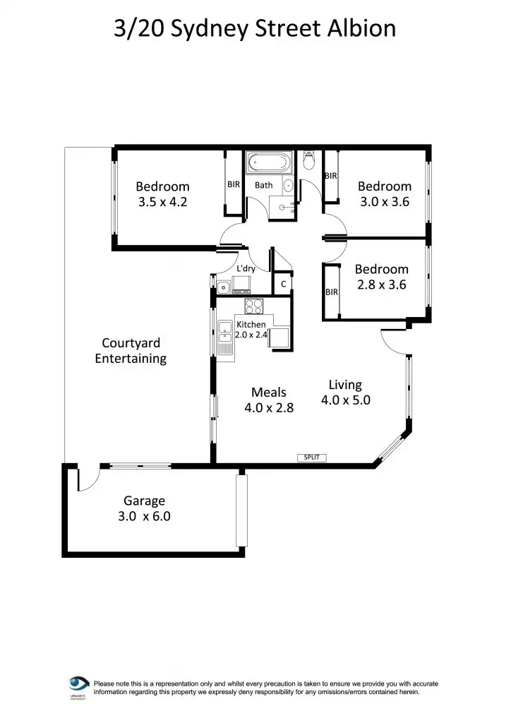 Floorplan of Homely unit listing, 3/20 Sydney Street, Albion VIC 3020