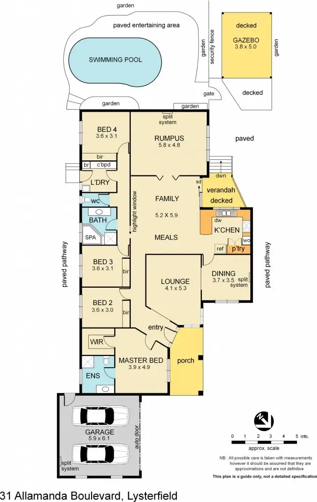 Floorplan of Homely house listing, 31 Allamanda Boulevard, Lysterfield VIC 3156