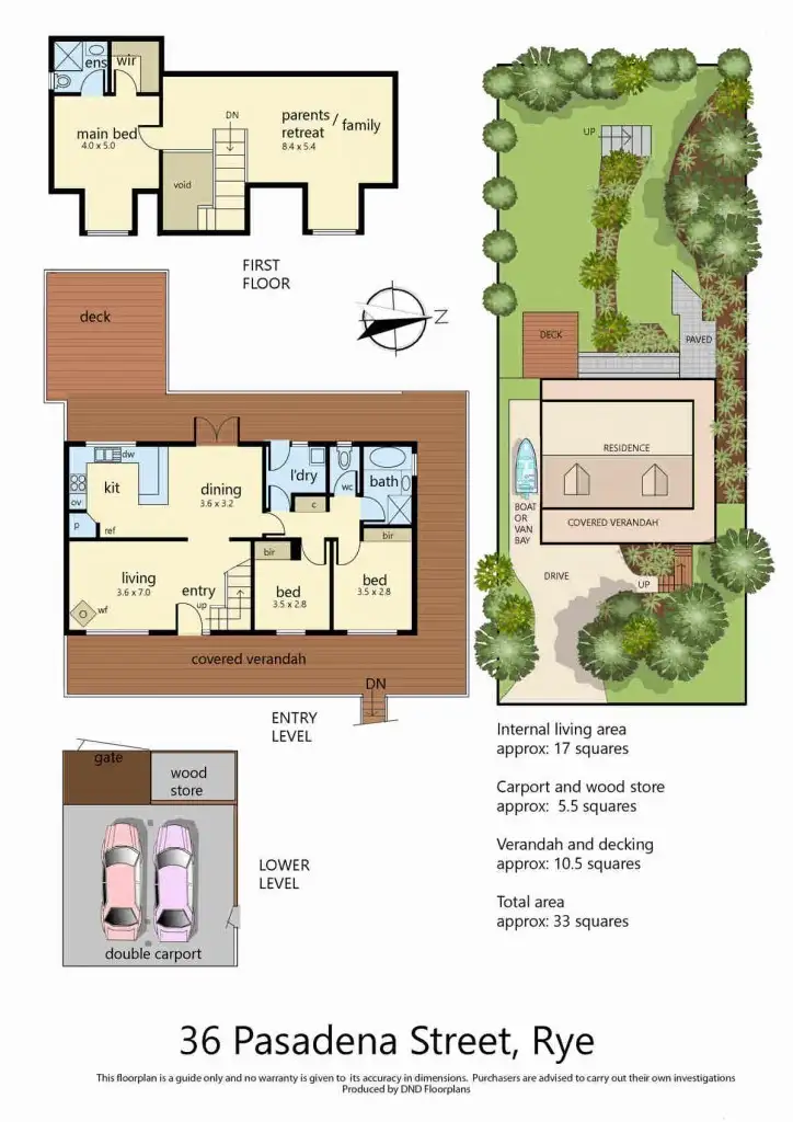 Floorplan of Homely house listing, 36 Pasadena Street, Rye VIC 3941