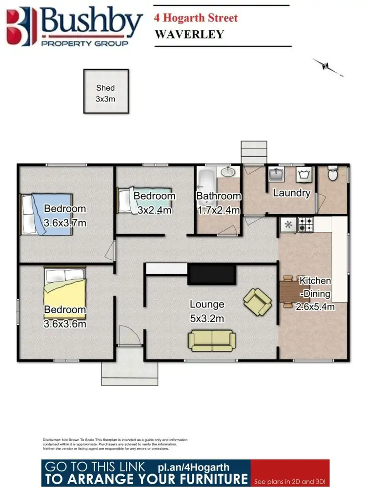 Floorplan of Homely house listing, 4 Hogarth Street, Waverley TAS 7250