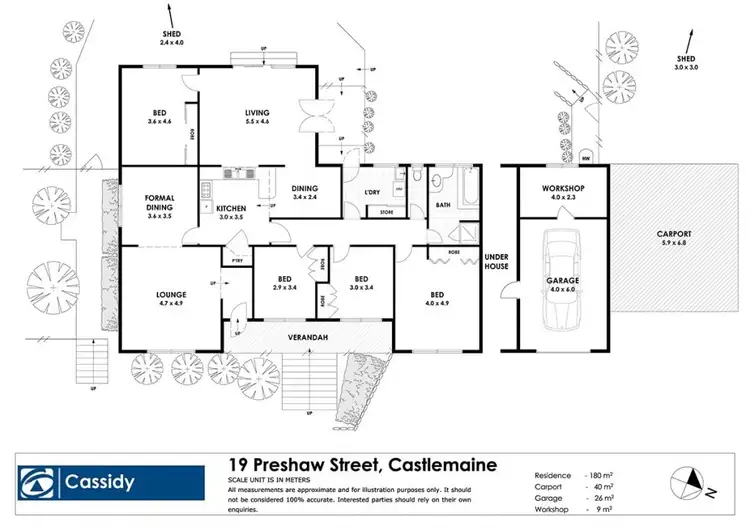 Floorplan of Homely house listing, 19 Preshaw Street, Castlemaine VIC 3450