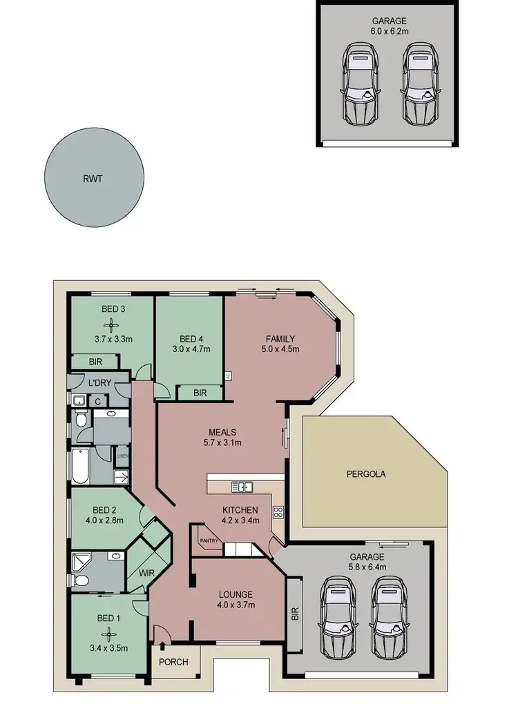 Floorplan of Homely house listing, 13 Clayfield Court, Woodside SA 5244