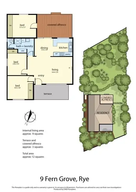 Floorplan of Homely house listing, 9 Fern Grove, Rye VIC 3941