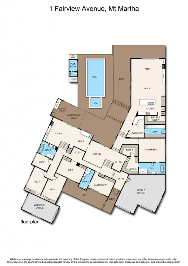 Floorplan of Homely house listing, 1 Fairview Avenue, Mount Martha VIC 3934