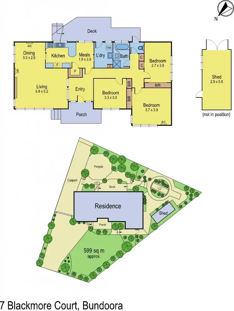 Floorplan of Homely house listing, 7 Blackmore Court, Bundoora VIC 3083