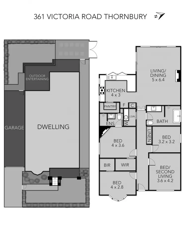 Floorplan of Homely house listing, 361 Victoria Road, Thornbury VIC 3071