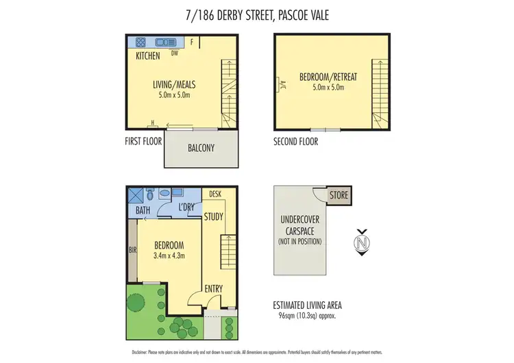 Floorplan of Homely townhouse listing, 7/186A Derby Street, Pascoe Vale VIC 3044