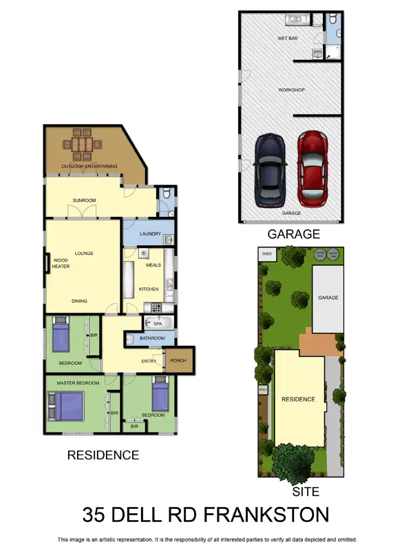 Floorplan of Homely house listing, 35 Dell Road, Frankston VIC 3199