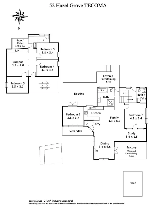 Floorplan of Homely house listing, 52 Hazel Grove, Tecoma VIC 3160